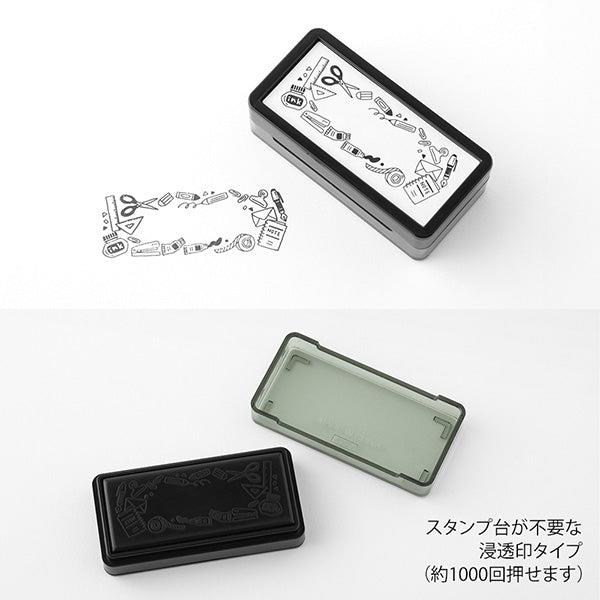 Midori Paintable Penetration Stamp Damga - Half Size - Stationery 35507006