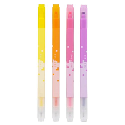 Sun-Star Dot e Pen 4'lü Çift Başlıklı Kalem Seti Sıcak Renkler