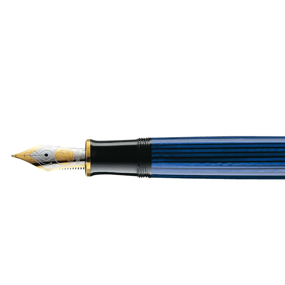 Pelikan Souveran M800 Blue Black Fountain Dolma Kalem EF Uç