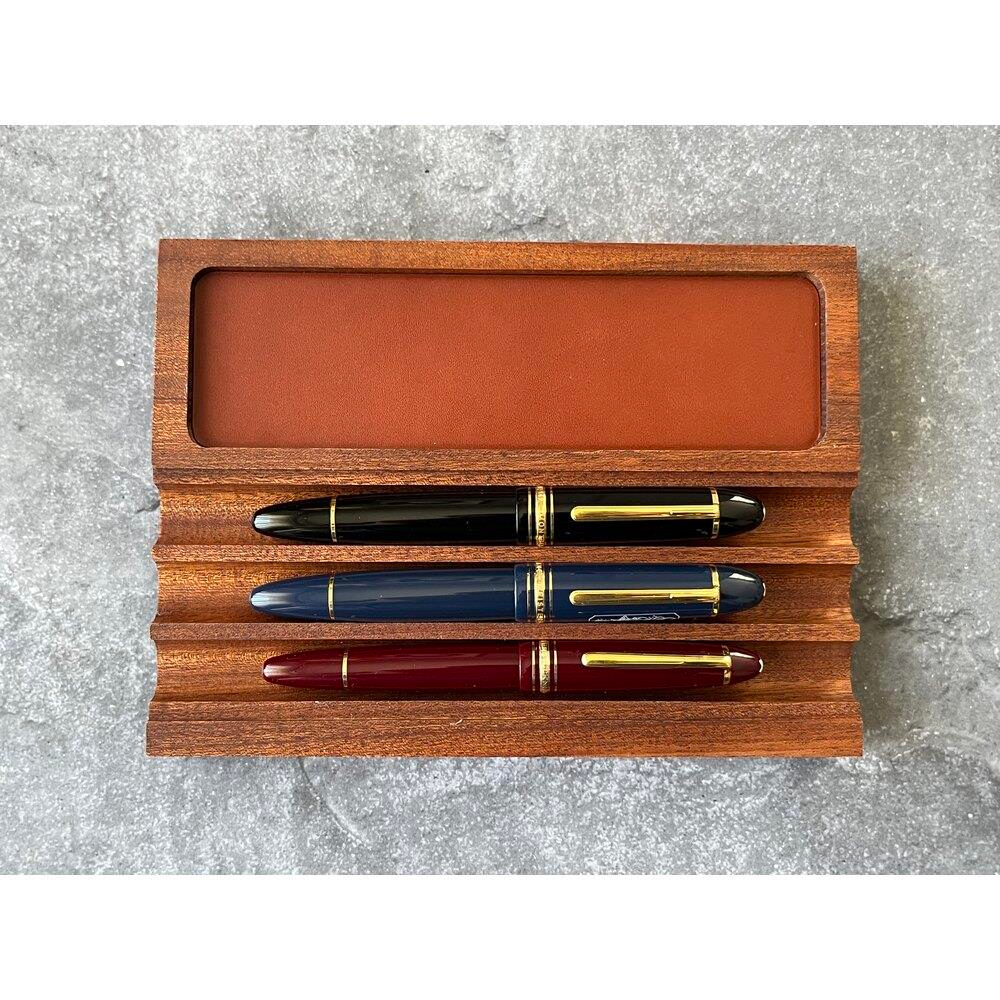 Aegan Leather Maun Kalem Tepsi & Mürekkep Standı Konyak