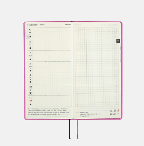 Hobonichi Techo Weeks Japanese Version 2024 Jan. Start Lavender