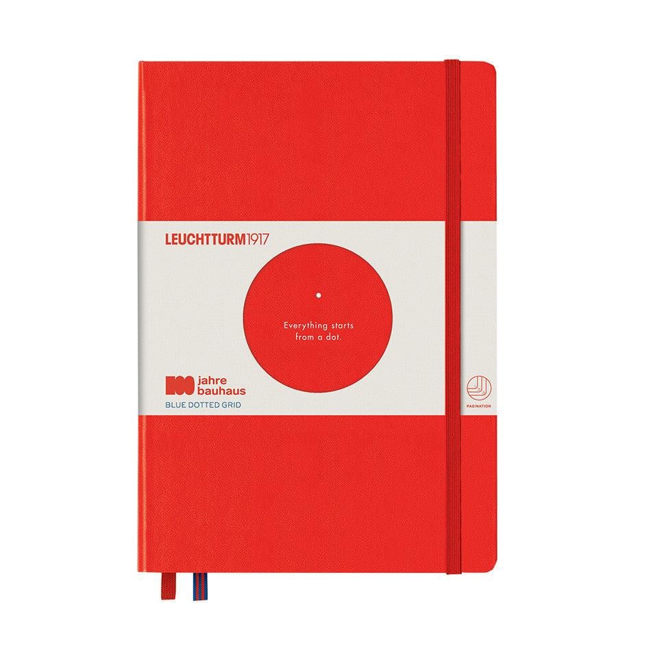 Leuchtturm1917 Bauhaus Serisi Not Defteri, Orta Boy (A5), Sert Kapak, 251 Sayfa Noktalı Defter Red  359619