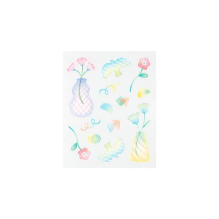 Midori Retro Flower Sticker Set - 3