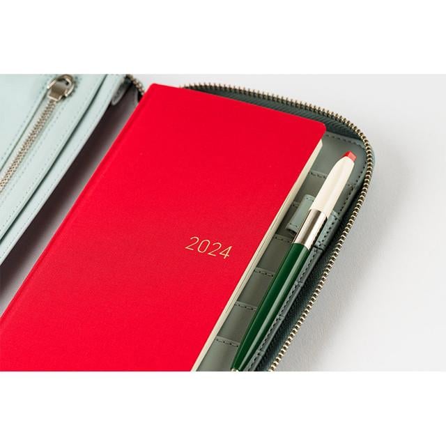 Hobonichi Weeks Cover - Mina Perhonen: Light Berry (Green)