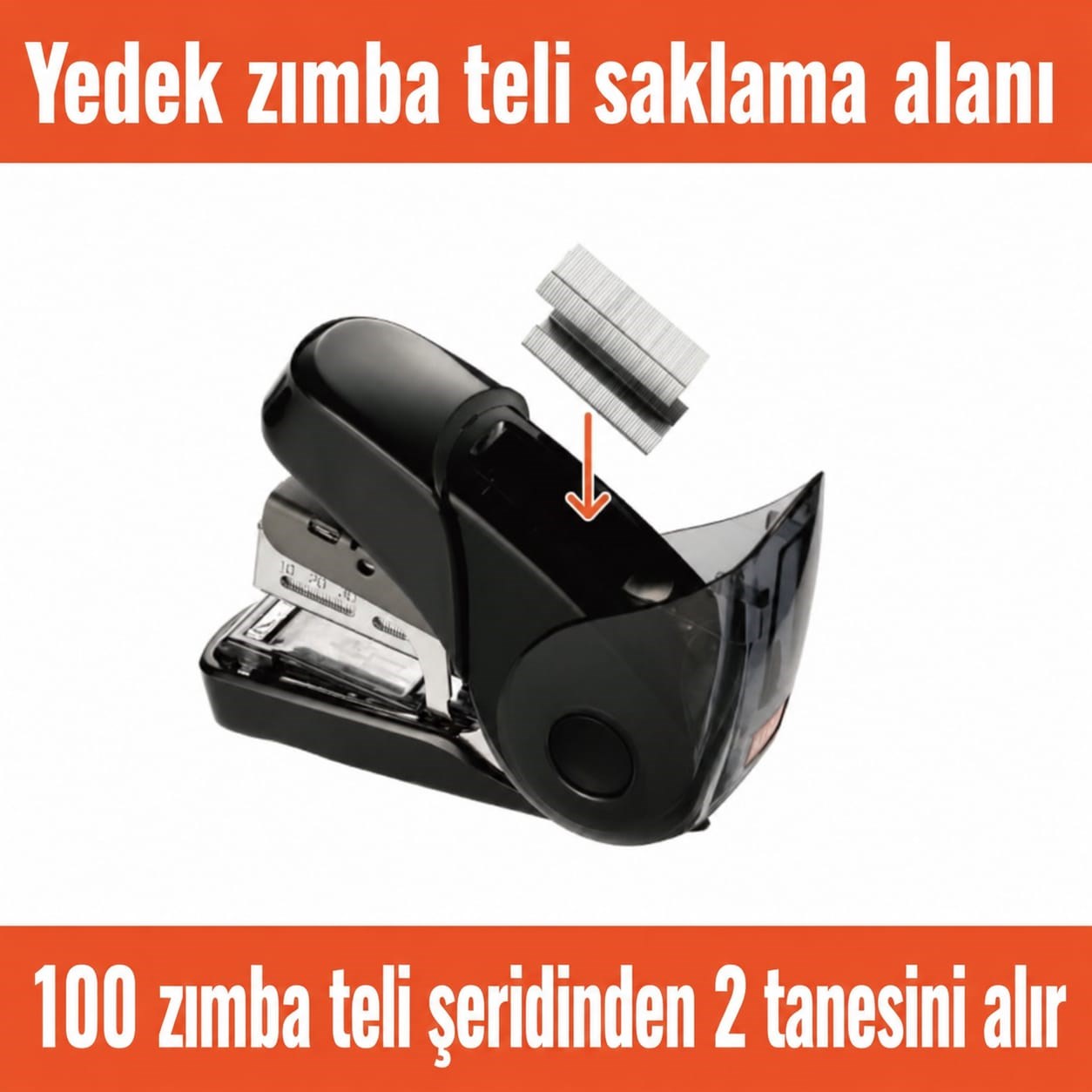 Max HD-10FL3 Mini Zımba - Kırmızı