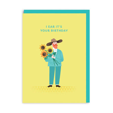 Ohh Deer Tasarımı A6 Kartpostal Van Gogh Ear B'day 8897