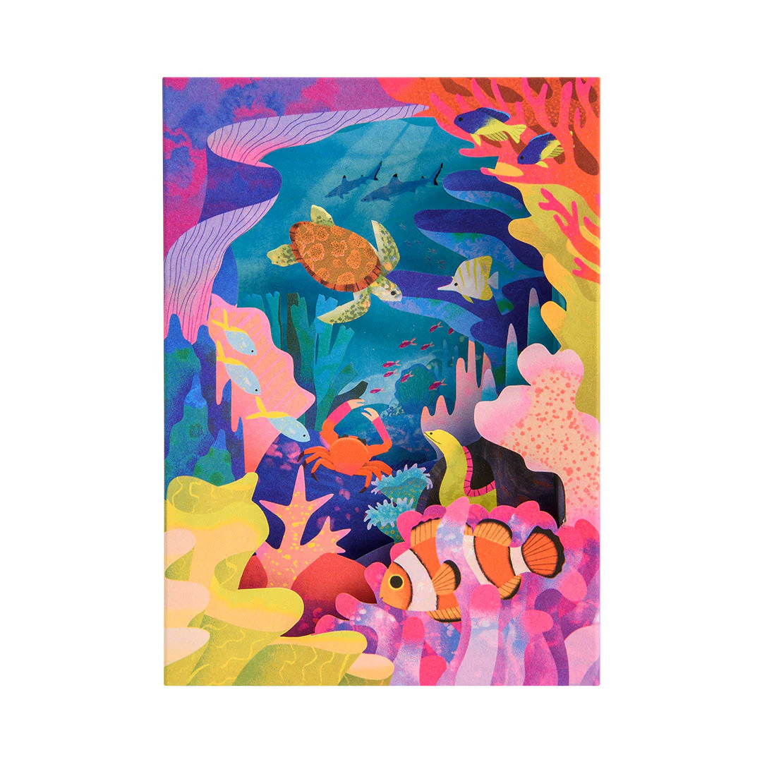 Ohh Deer Natasha Durley Tasarımı 3D Katmanlı Kartpostal Great Barrier Reef - 3D Panoramic 12103
