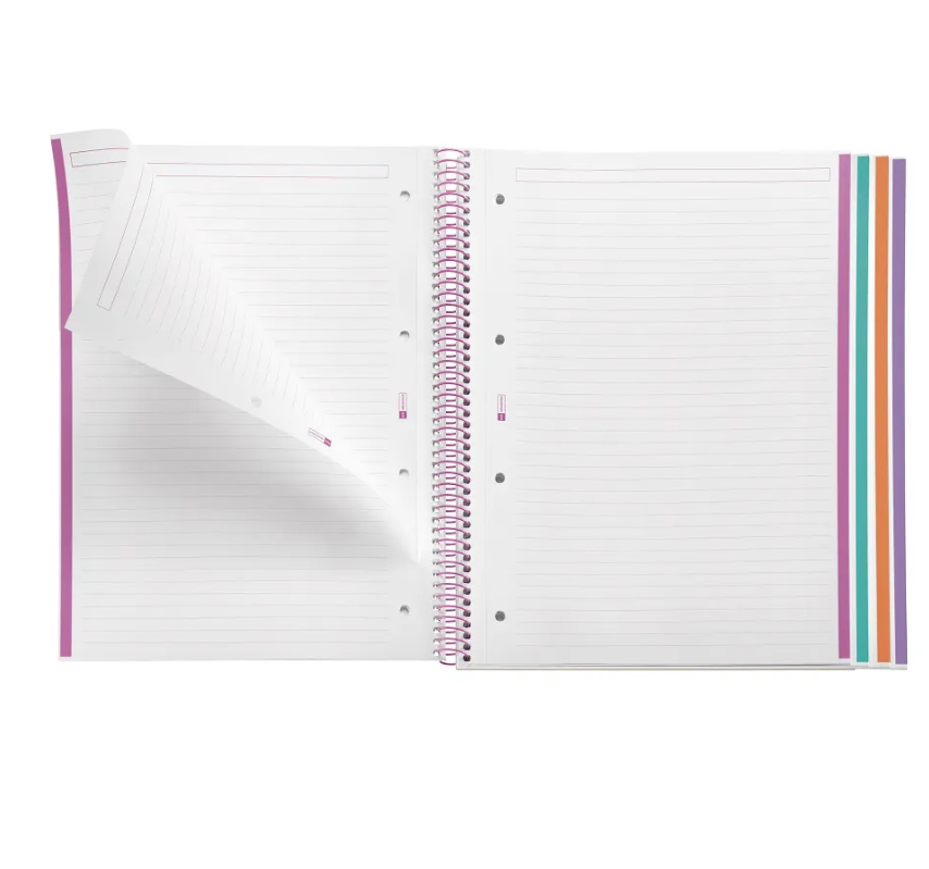 Miquelrius A4 70gsm 100 Yaprak Telli Çizgili Happy Fruits Defter