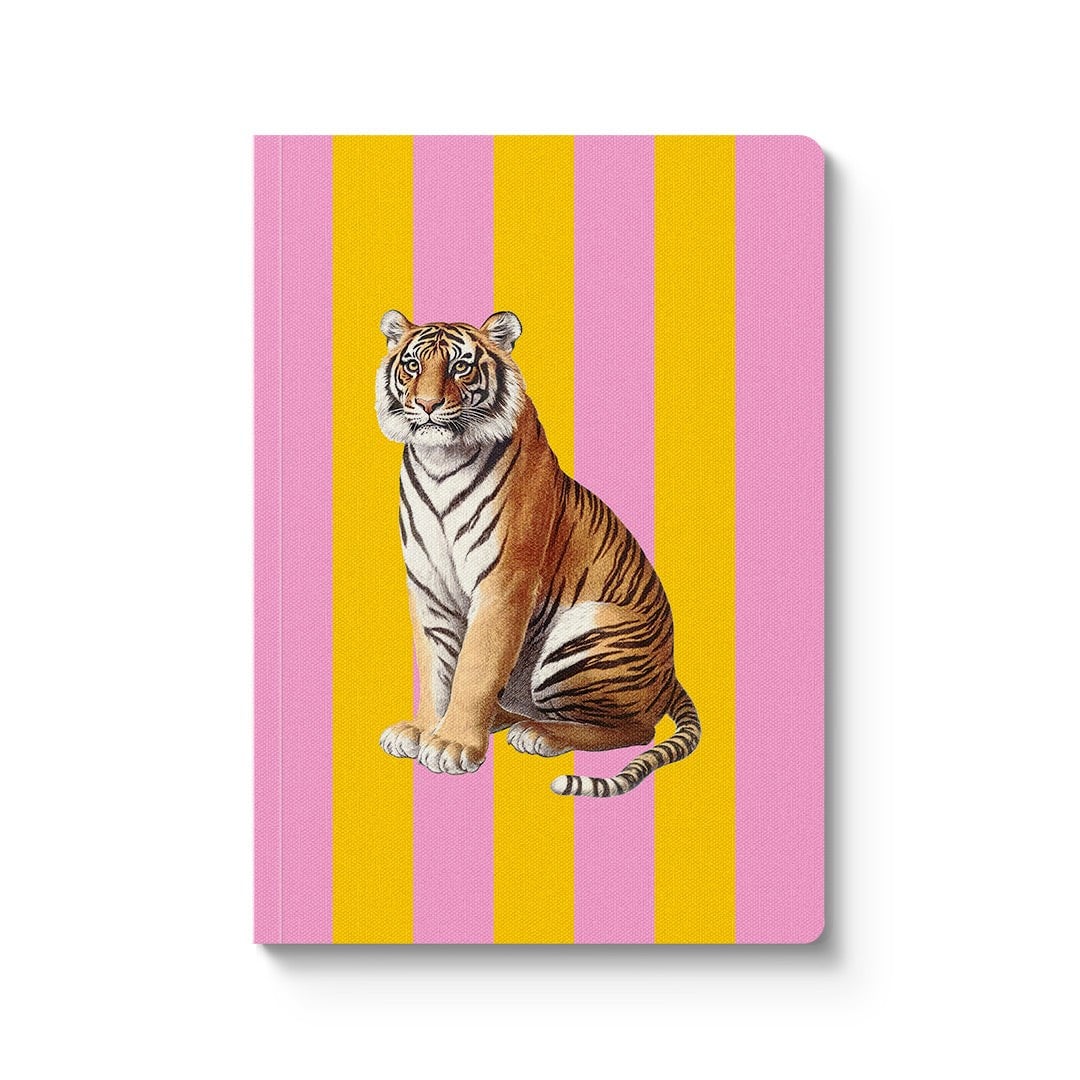 Ohh Deer Kaleido Tasarımı A5 176 Sayfa Premium Yumuşak Kapak Çizgili Defter Striped Tiger 12357