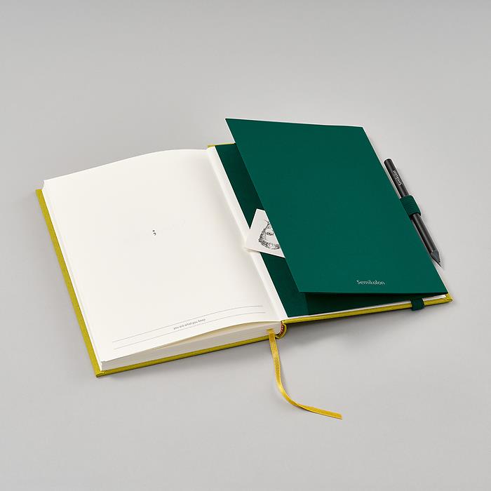 Semikolon Patch Pocket (Defter Körüğü), A5, Heritage Line Pure, forest