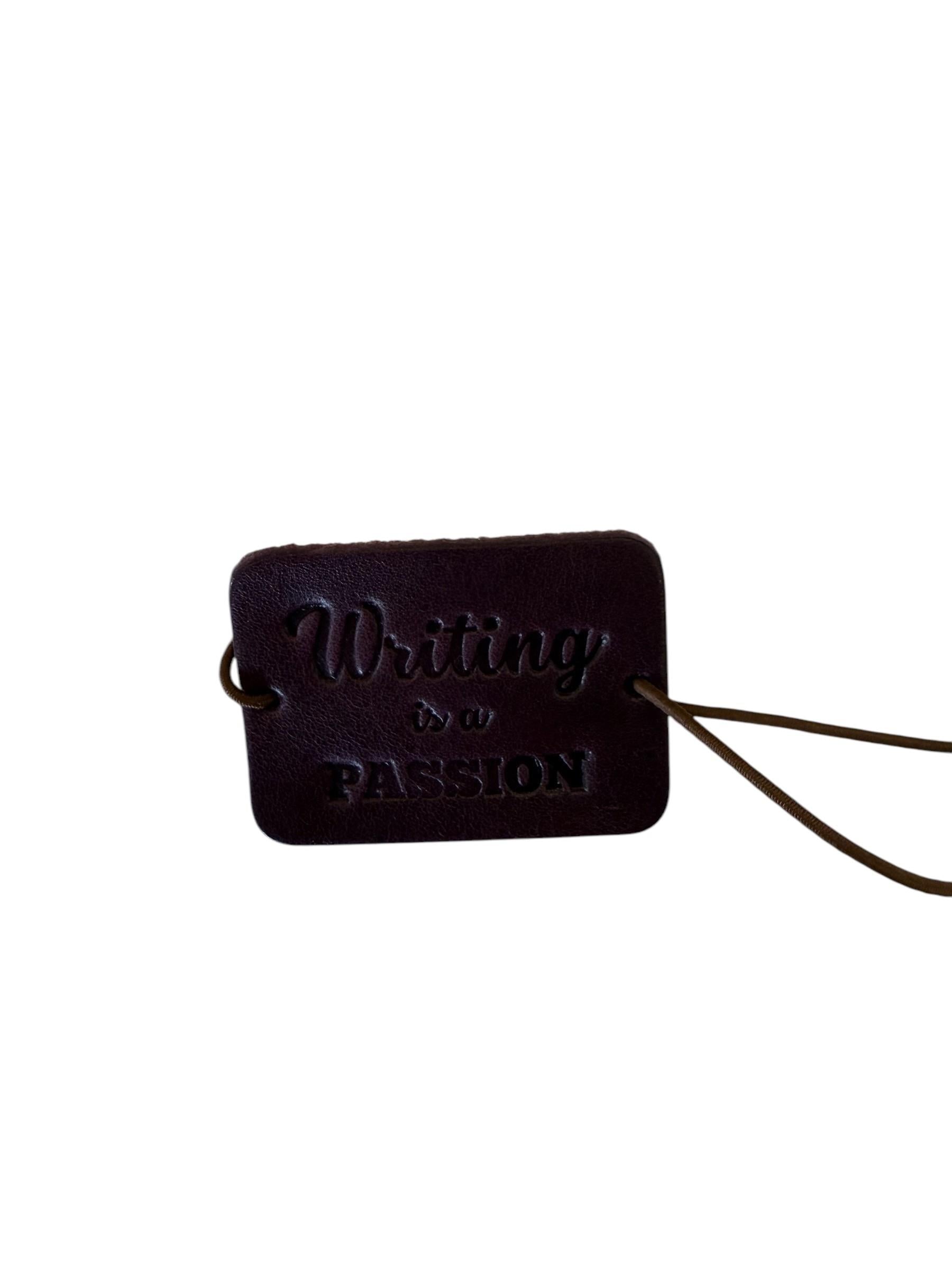 Aegan Leather Deri Defter Lastiği Mor