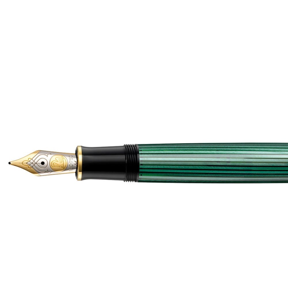 Pelikan Souveran M800 Green Black Fountain Dolma Kalem EF Uç