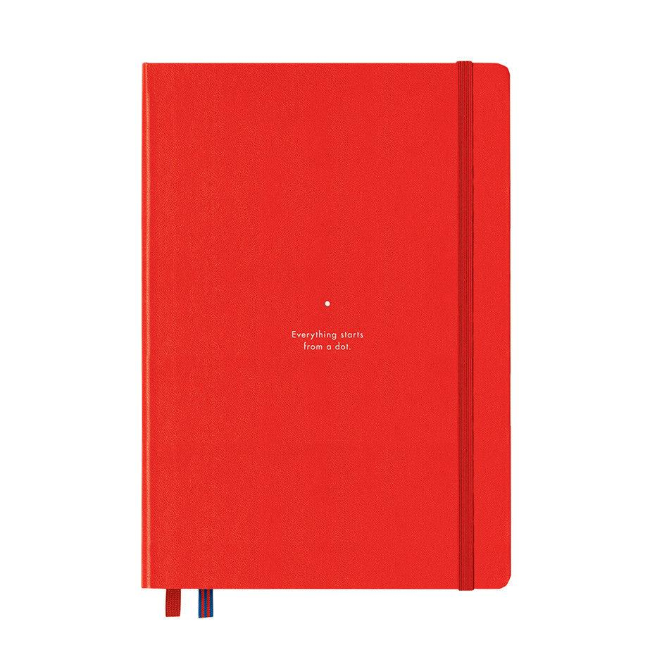 Leuchtturm1917 Bauhaus Serisi Not Defteri, Orta Boy (A5), Sert Kapak, 251 Sayfa Noktalı Defter Red  359619