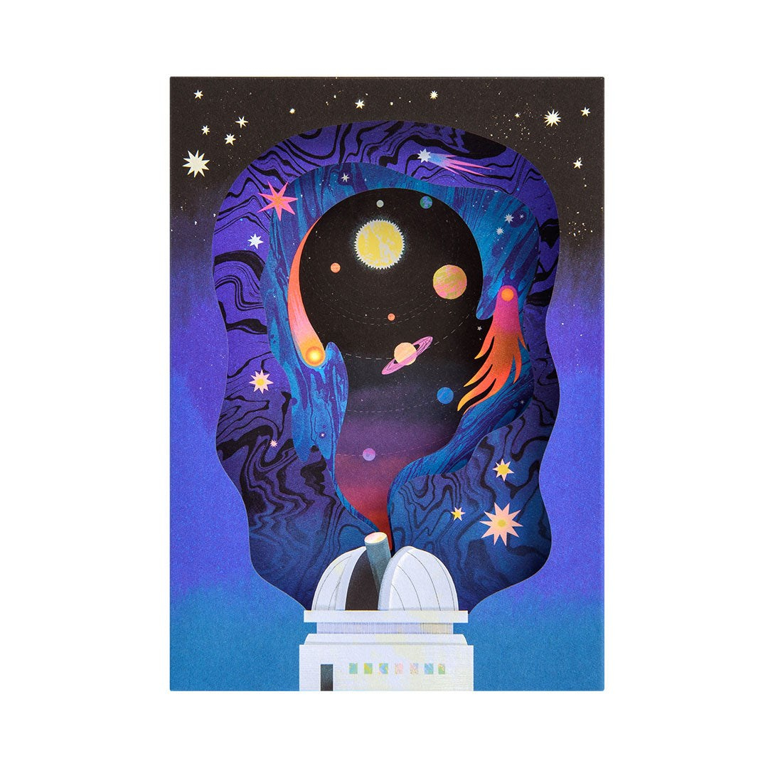 Ohh Deer Natasha Durley Tasarımı 3D Katmanlı Kartpostal Solar System 13679