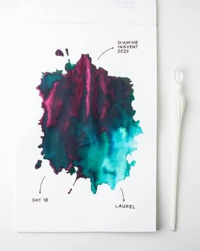 Diamine Inkvent Teal Calender Laurel Extreme Sheen Mürekkep