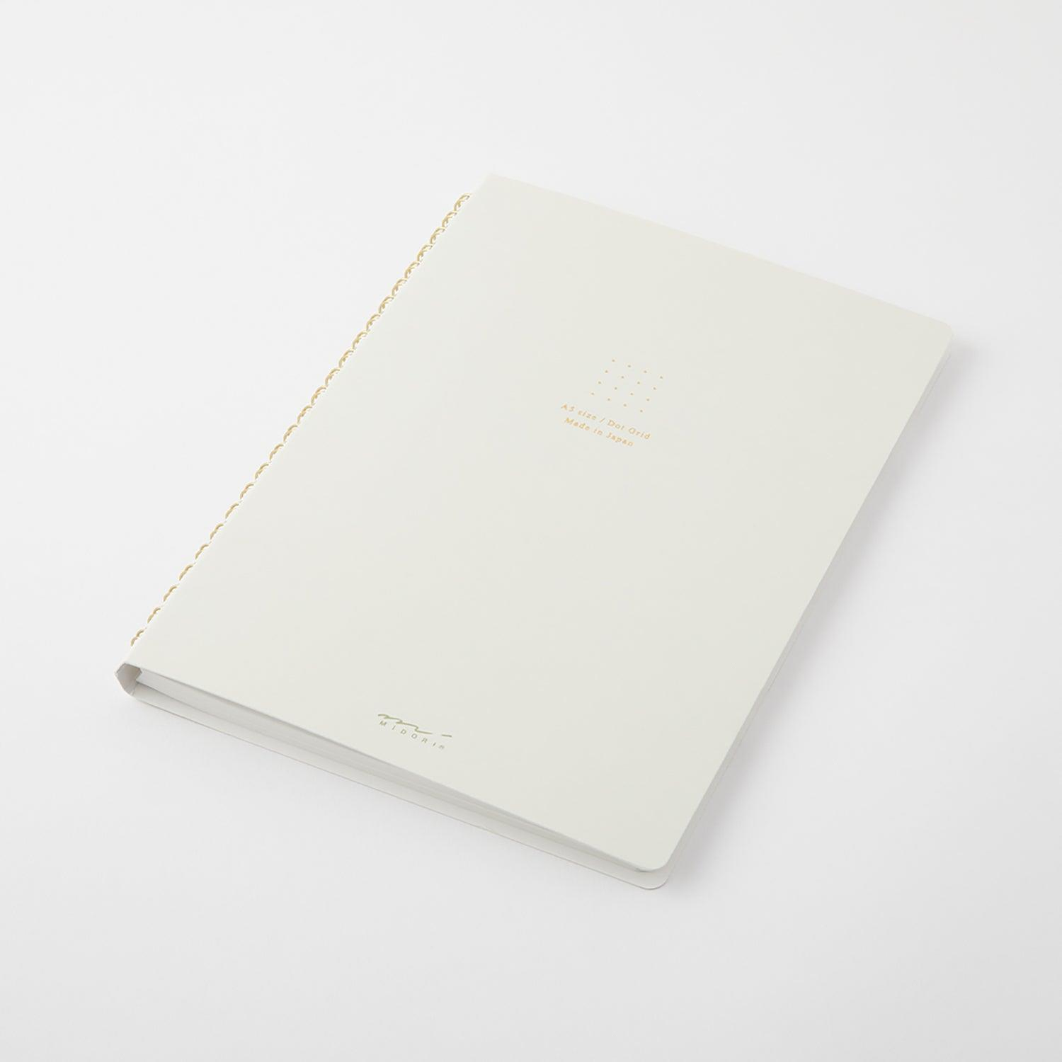 Midori Ring Notebook A5 Color Dotted White