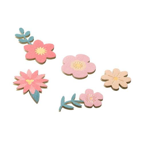 Midori sticker seal flower pattern blue