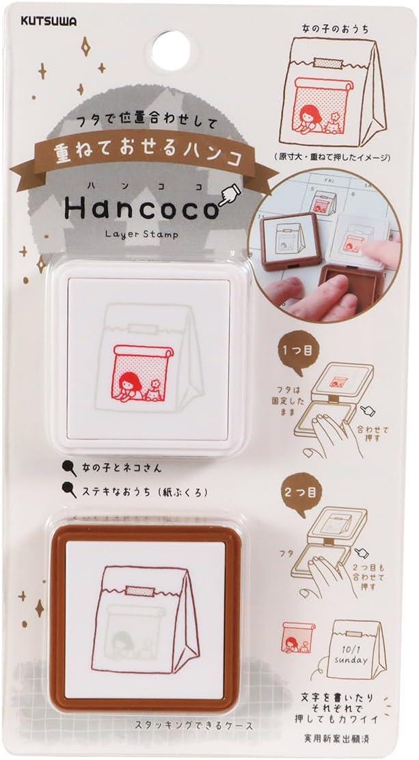 Kutsuwa Stamp Hanko Girl House DE013E