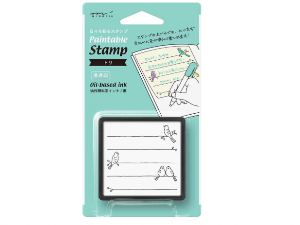 Midori Paintable Penetration Stamp Damga - Large Size Bird 35398006