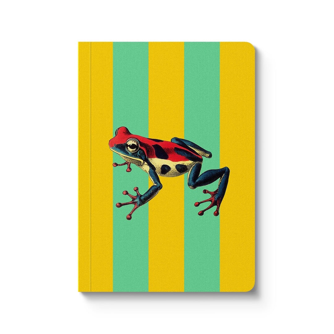 Ohh Deer Kaleido Tasarımı A6 176 Sayfa Premium Yumuşak Kapak Çizgili Defter Striped Frog 12361