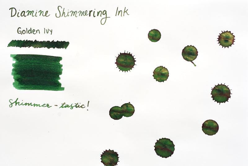 Diamine Ink Shimmering Mürekkep Golden Ivy 2018