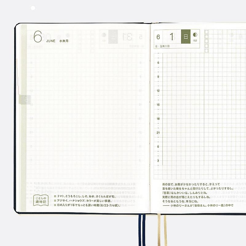 Hobonichi Techo Hon English Version A6 2025 Slash (Black) 