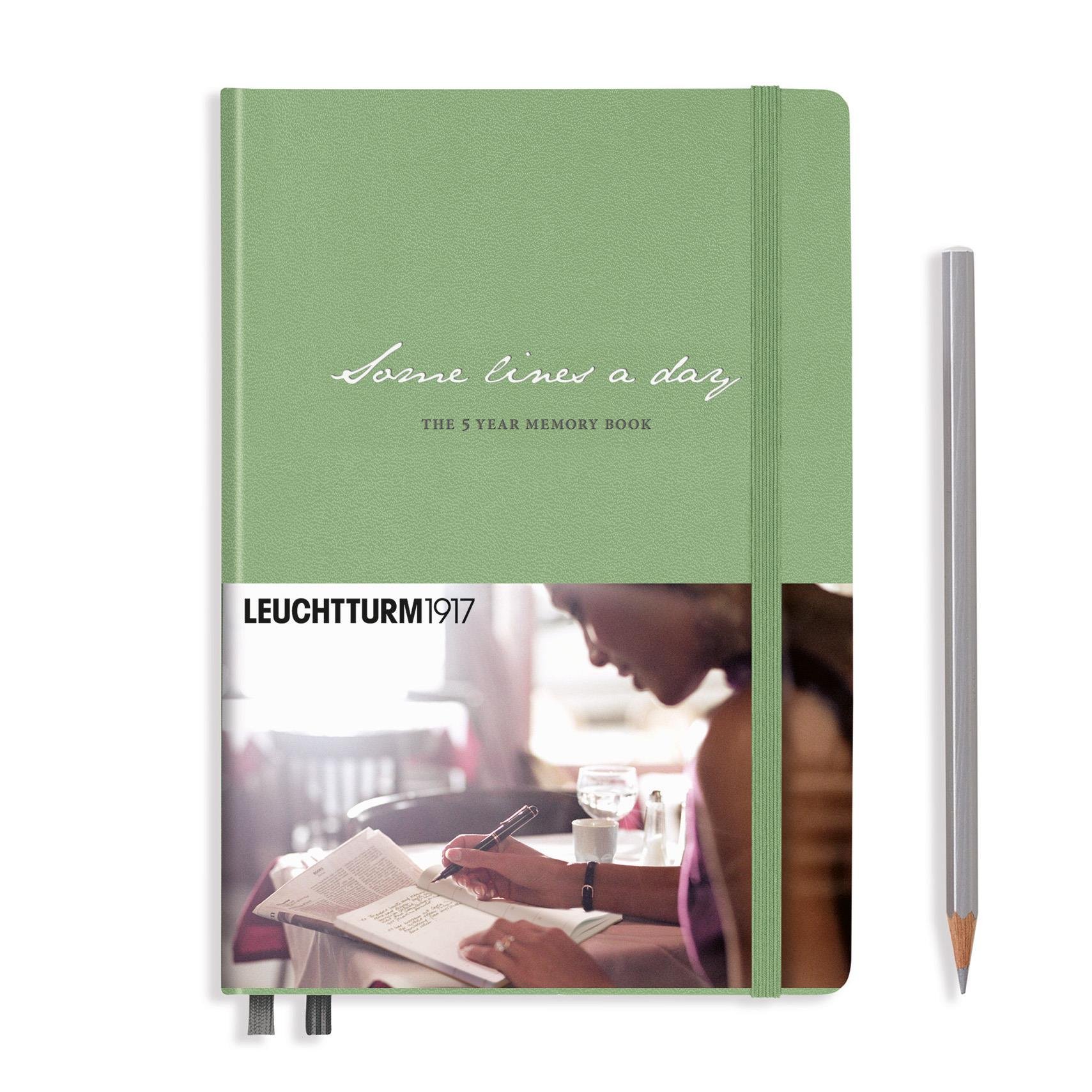 Leuchtturm1917 Some Lines A Day 5 Year Diary Defter Sage 363840 