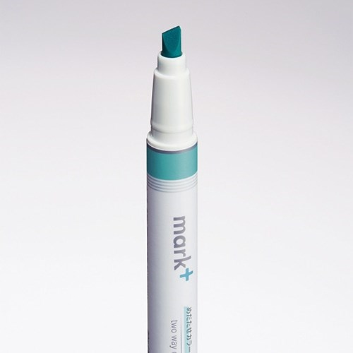 Kokuyo Mark+ Çift Taraflı ( Fosforlu ve Fineliner) Kalem Turquoise/Turquoise