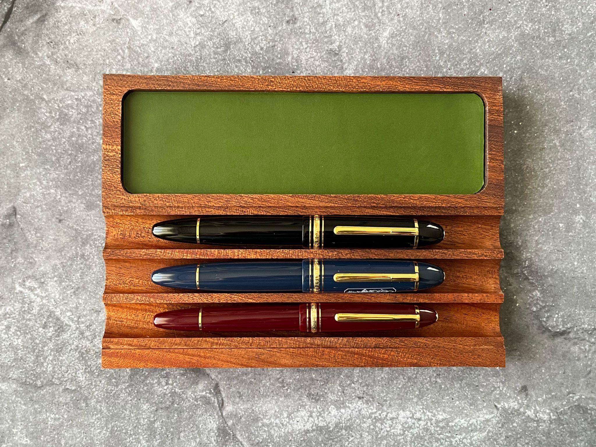 Aegan Leather Maun Kalem Tepsi & Mürekkep Standı  Yeşil