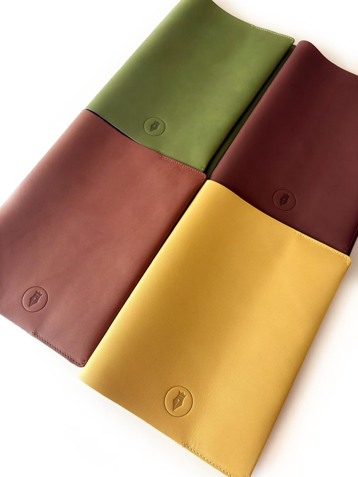 Eng Leather A5 Ebatlı Hakiki Deri Defter Kılıfı - Bordeaux 