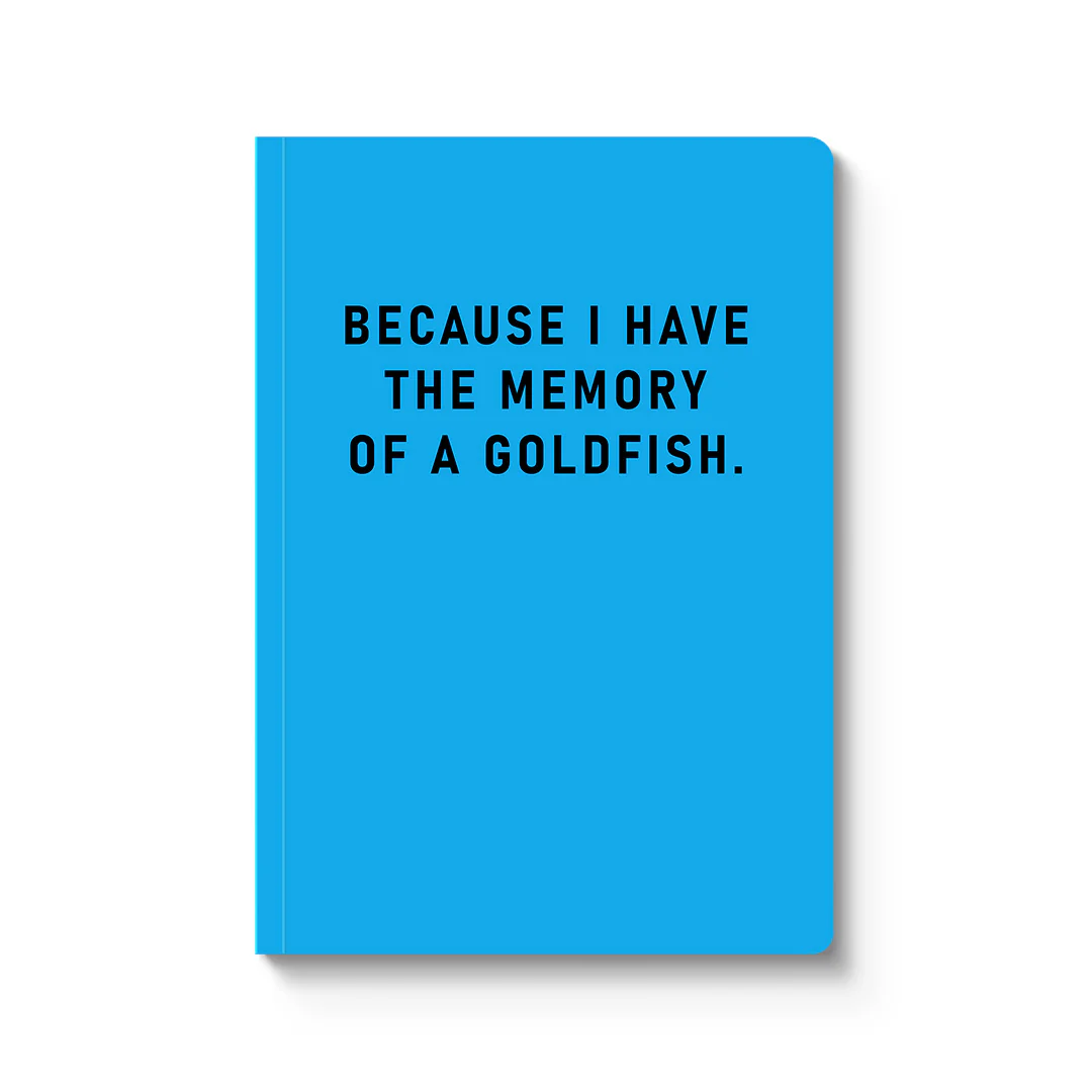 Ohh Deer Tasarımı A5 128 Sayfa Yumuşak Kapak Çizgili Defter Memory Of A Goldfish 9505
