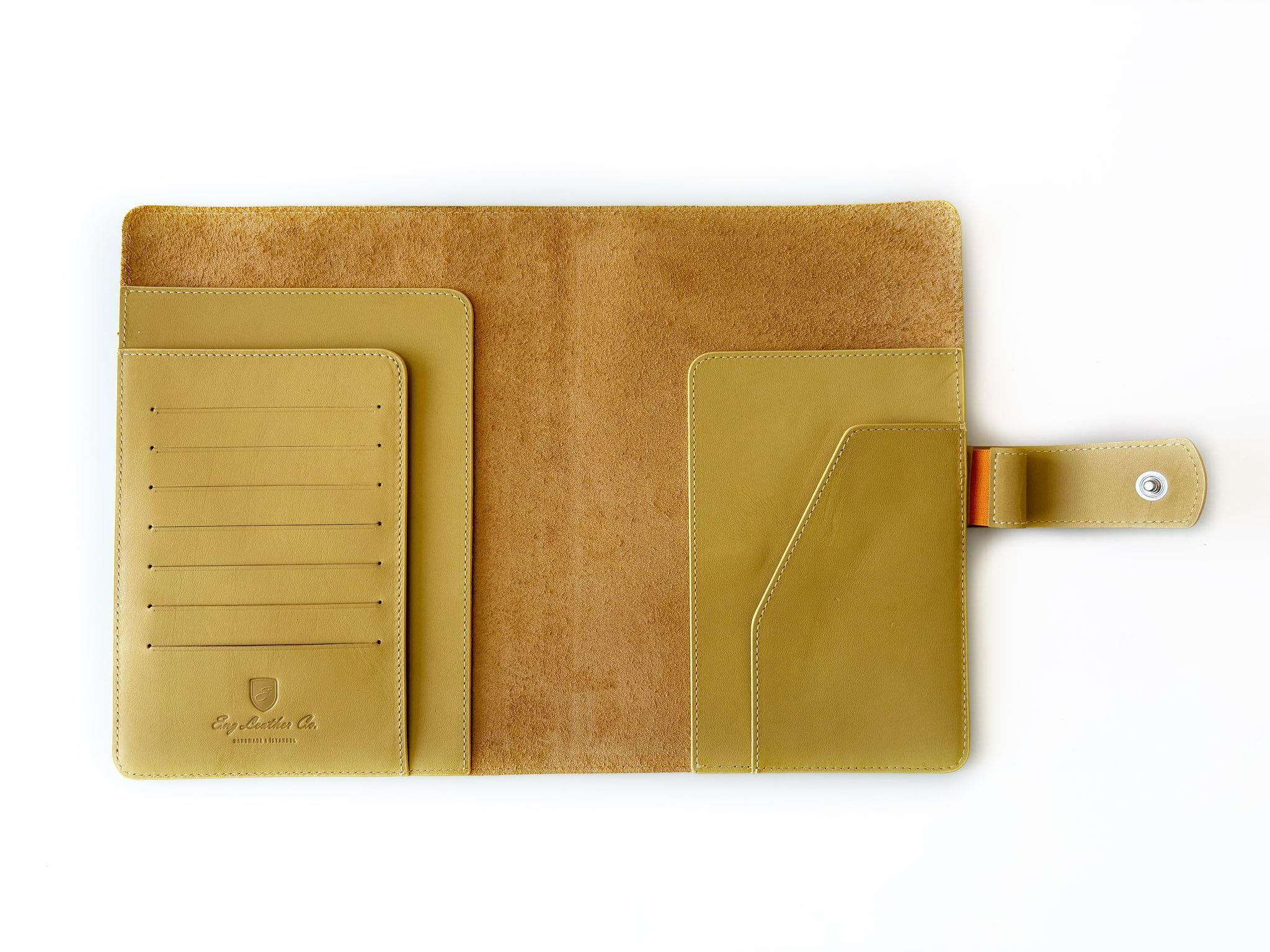 Eng Leather A5 Ebatlı Deri Defter Kılıfı ve Organizer Sun Flower