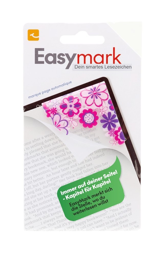 Flexilight Easymark Pink Flower - Şeffaf Kenar Kitap Ayracı Pembe Çiçek