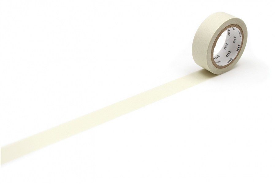 Kamo-i Masking Washi Tape 15mm×7m×8 Rolls Pastel Ivory