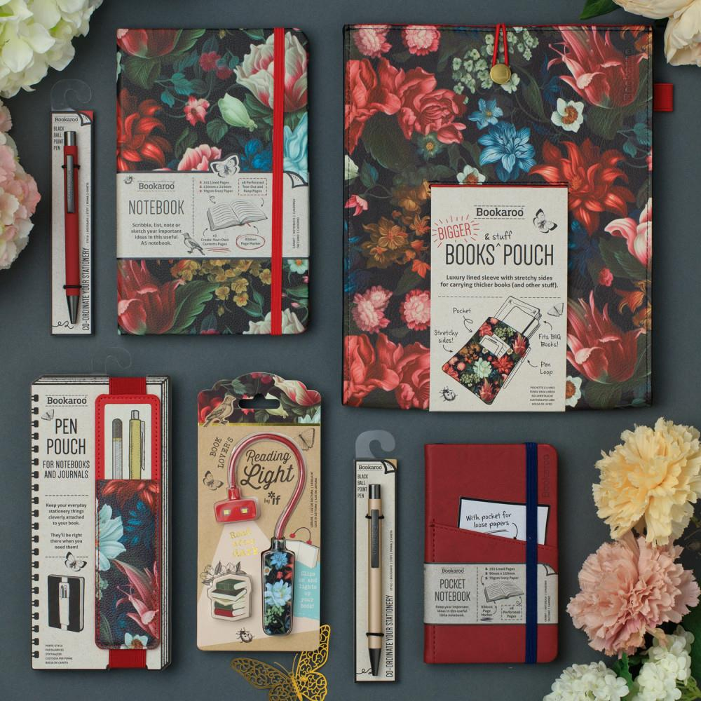IF Bookaroo Books & Stuff Pouch Kitap&Defter Kılıfı  Dark Floral