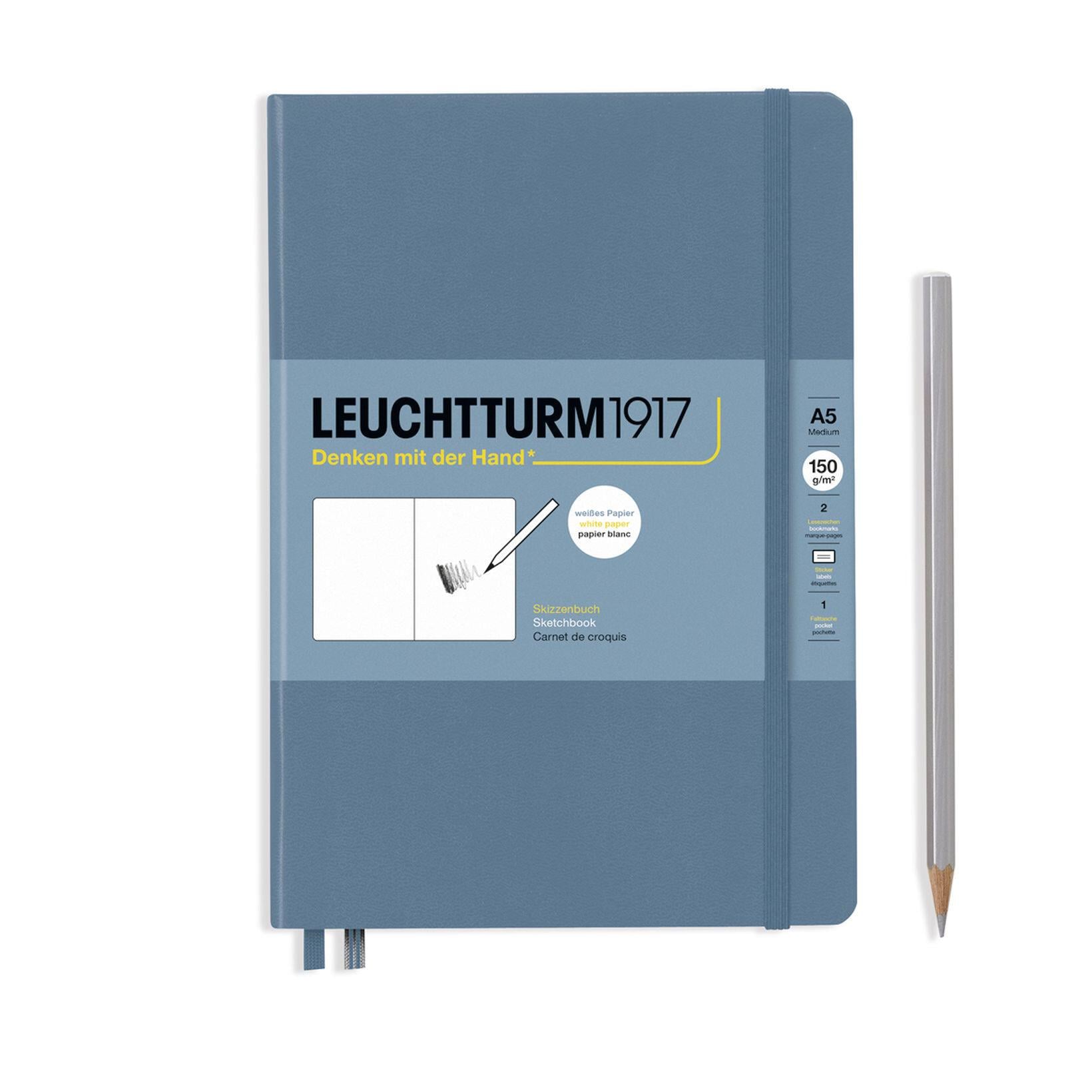 Leuchtturm1917 Medium (A5) 112 pages Sketchbook Eskiz Defteri - Stone Blue 366156