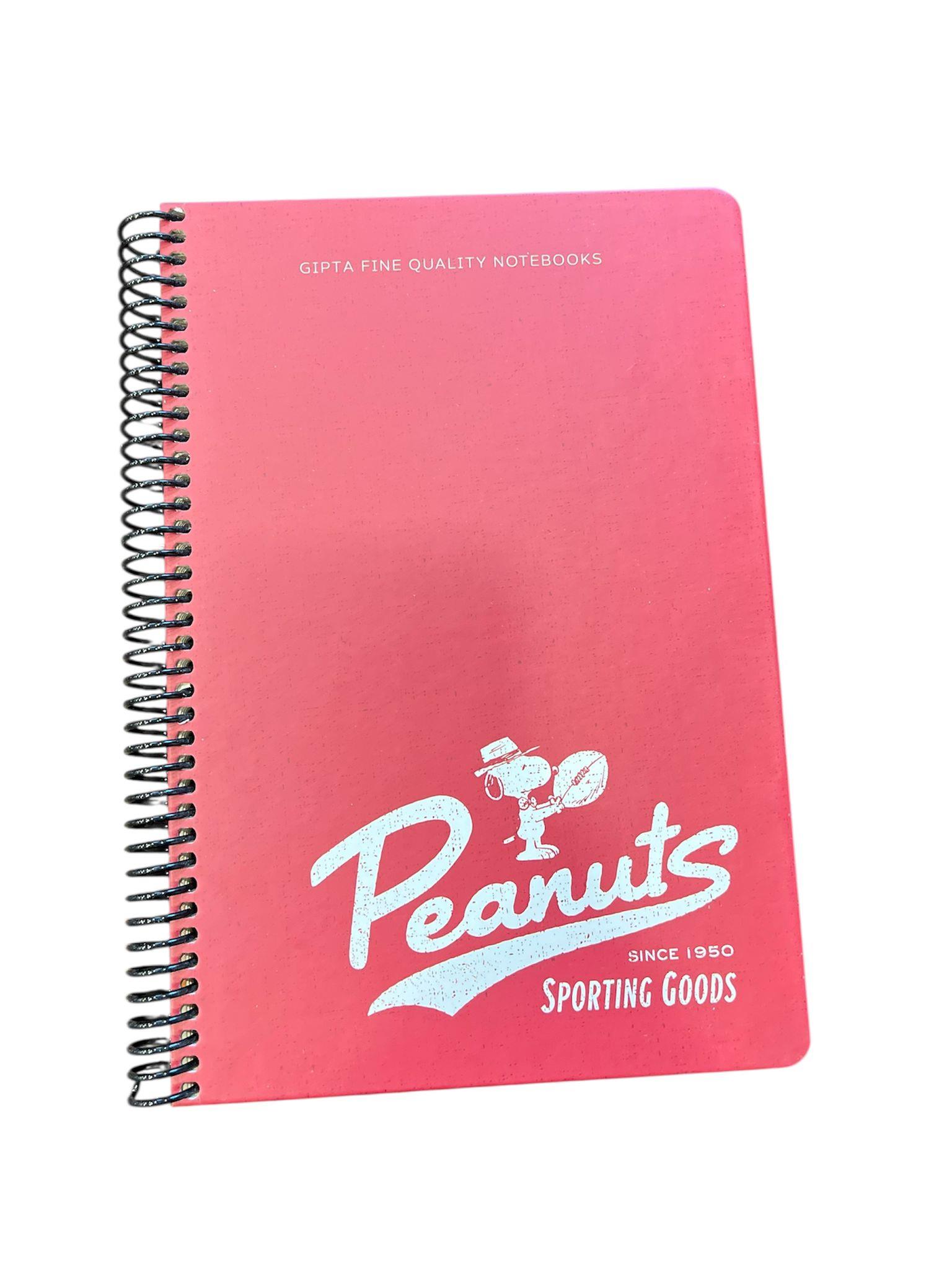 Gıpta Sert Kapaklı 17 x 24 cm 96 Sayfa Çizgili Telli Defter Snoopy Kırmızı