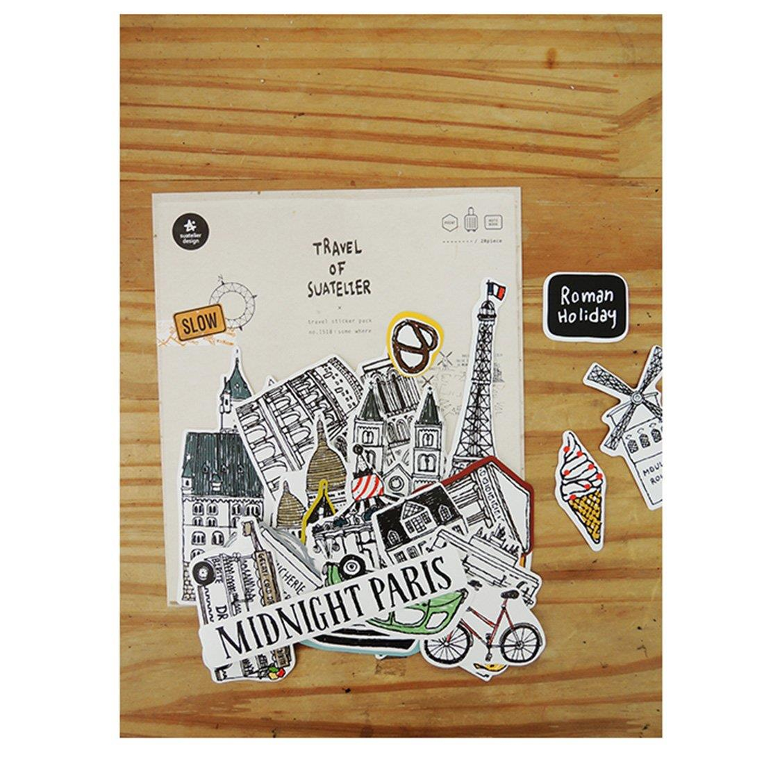 Suatelier Travel Luggage Sticker Pack Valiz Etiket Seti - Some Where