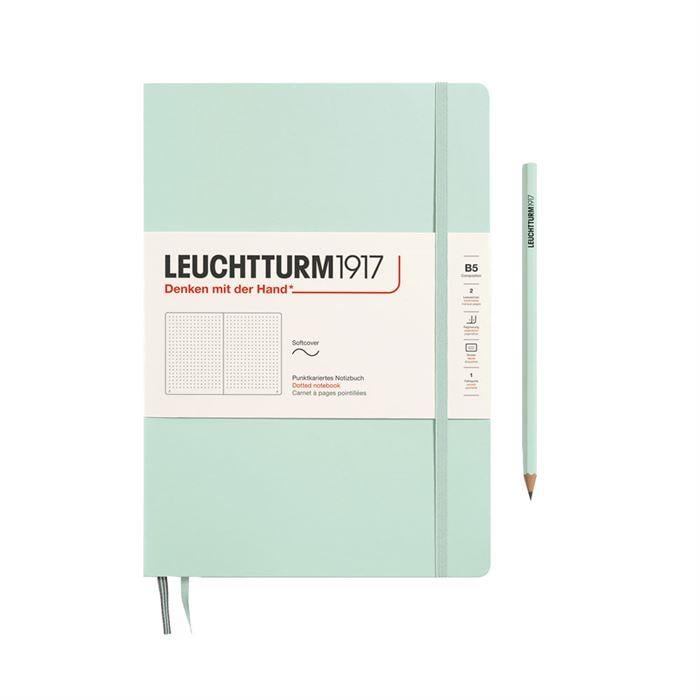 Leuchtturm1917 Composition Notebook, B5, Yumuşak Kapak, 123 Sayfa Not Defteri, Noktalı, Mint 370312