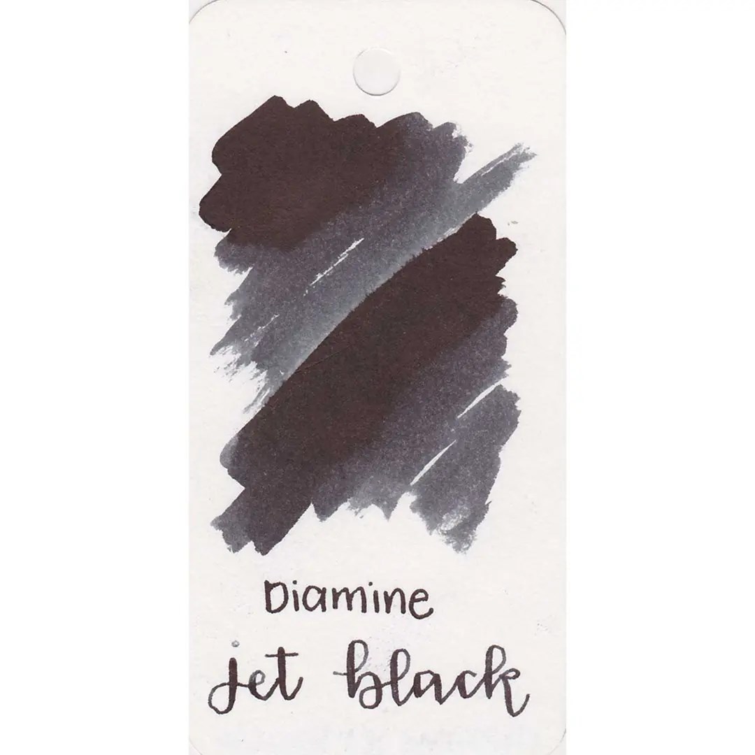 Diamine Mantar Kapak Cam Şişe 12'li Kartuş Seti Jet Black