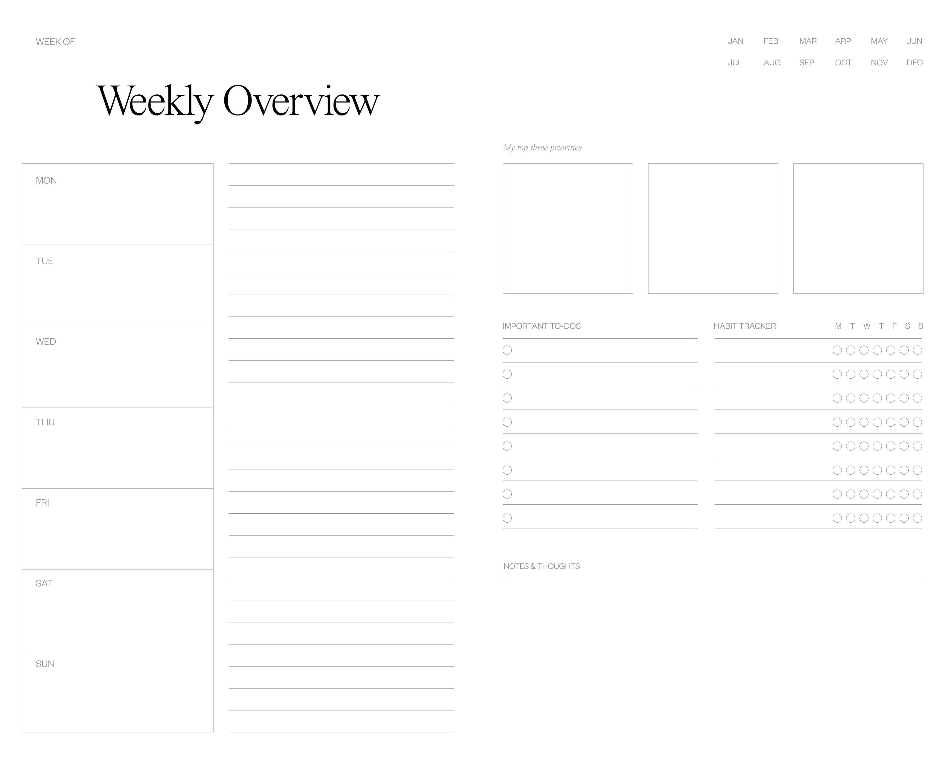 Fundaze Özel Tasarım Daily Planner Gri