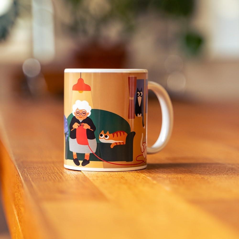 Kikkerland Cat Lady Morph Mug Kupa