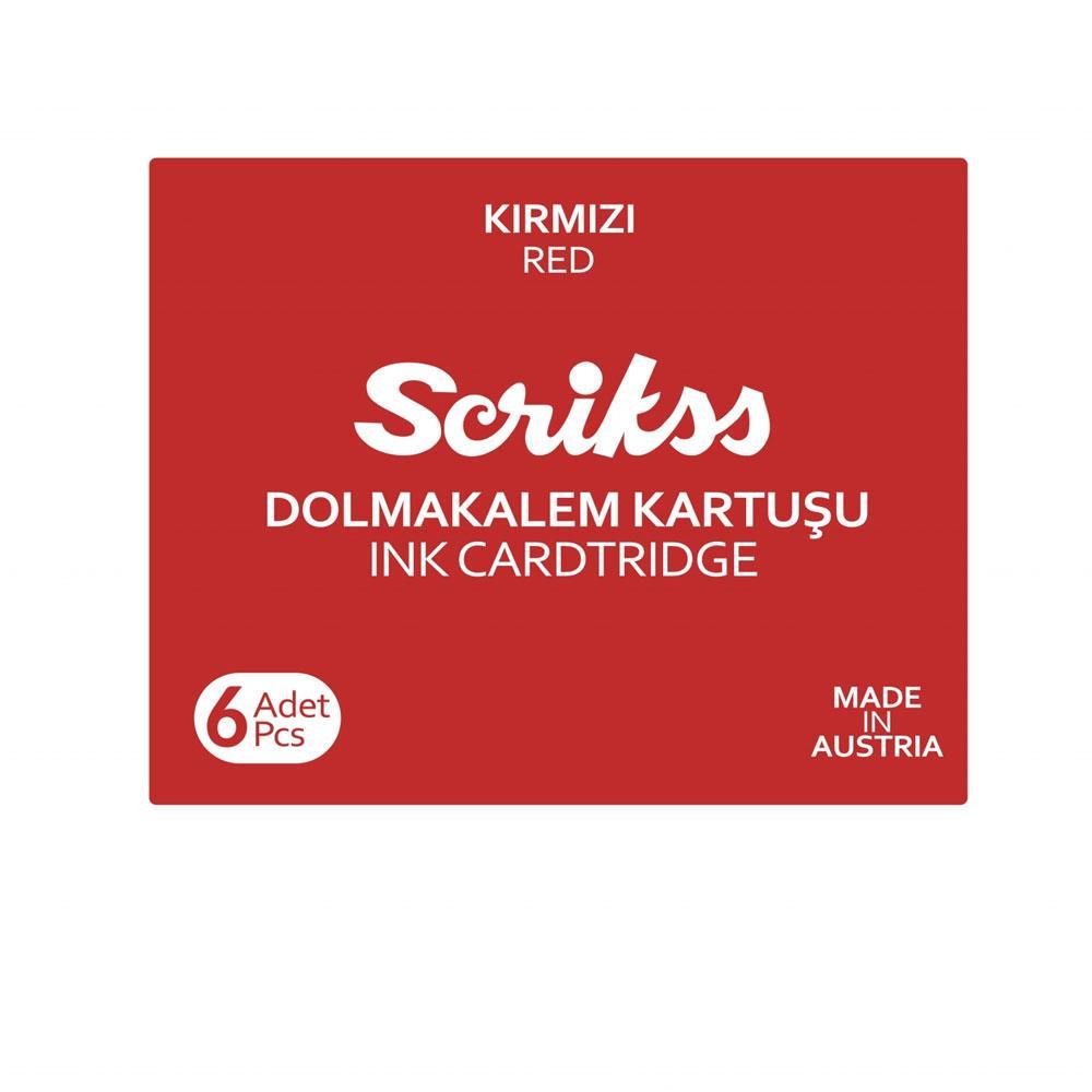 Scrikss Dolma Kalem Kartuşu Kırmızı
