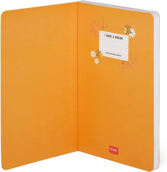 Legami Bee Sert Kapak Çizgili A5 Defter 