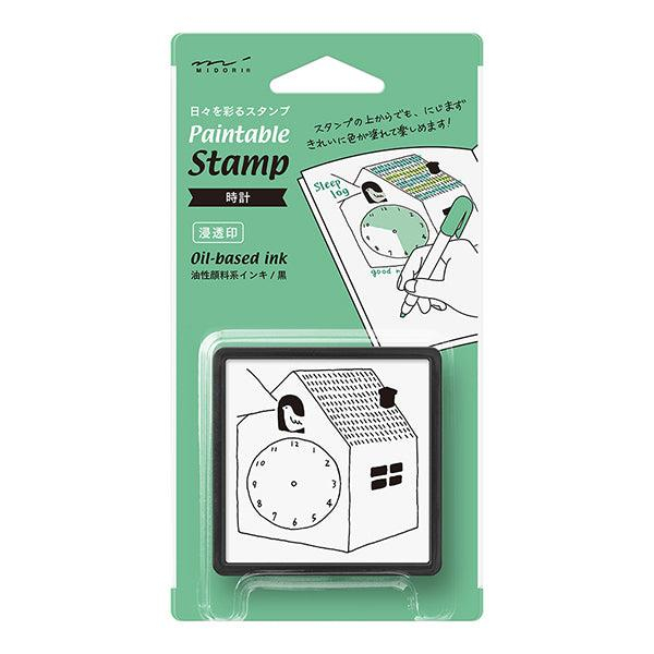 Midori Paintable Penetration Stamp Damga - Large Size - Clock 35386006