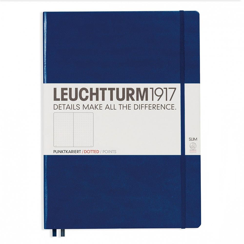Leuchtturm1917 Master Slim A4+ Noktalı Defter Navy 342929