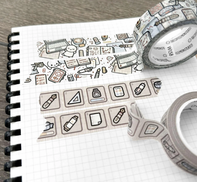 Esterbrook x The Coffee Monster Helen Wang Forgotten Iced Coffee  Washi Tape 
