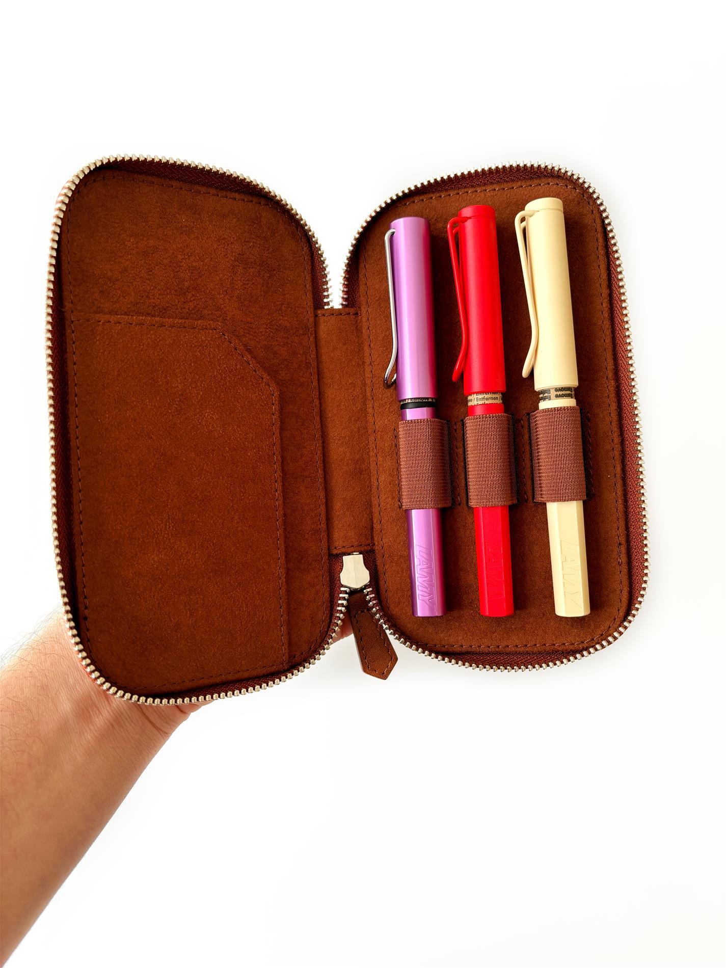 Eng Leather Kızıl Gezegen 3'lü Deri Kalem Kılıfı 