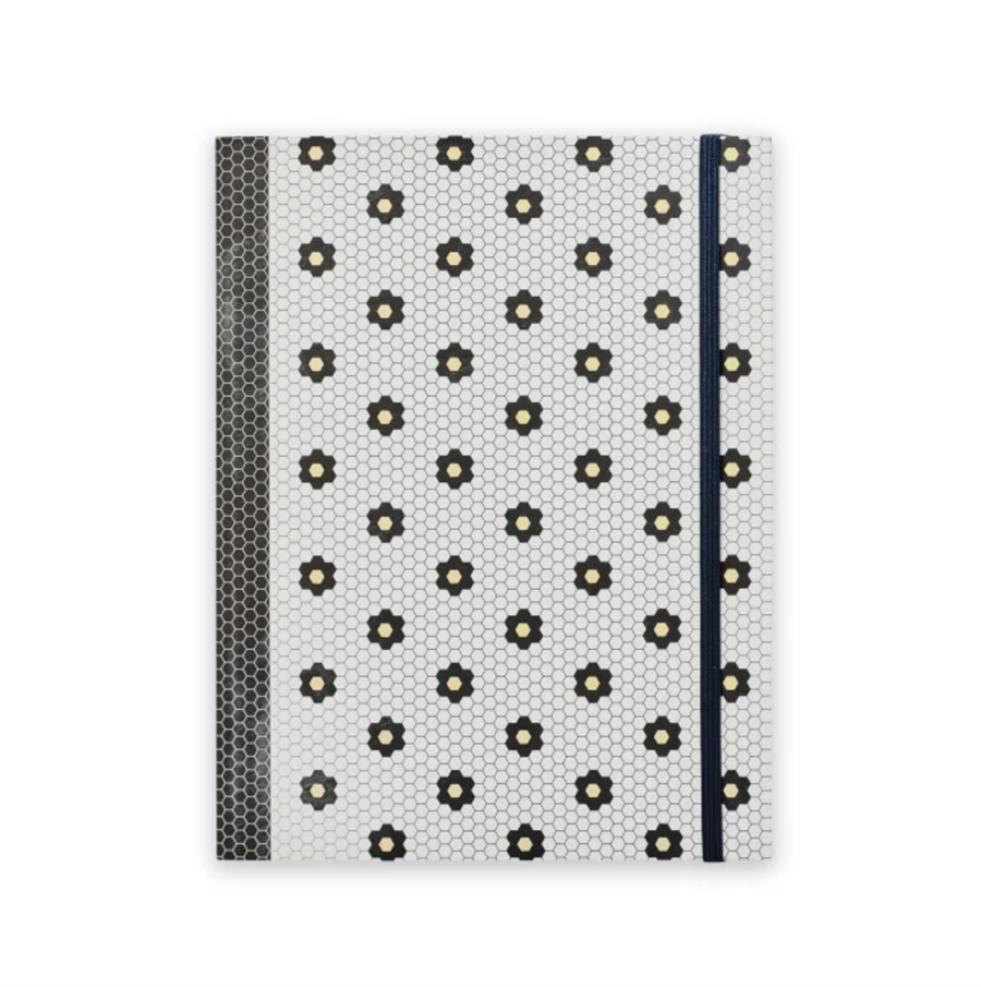 Episode Monochrome Hexagon Mosaic XL Perfect Bound Defter