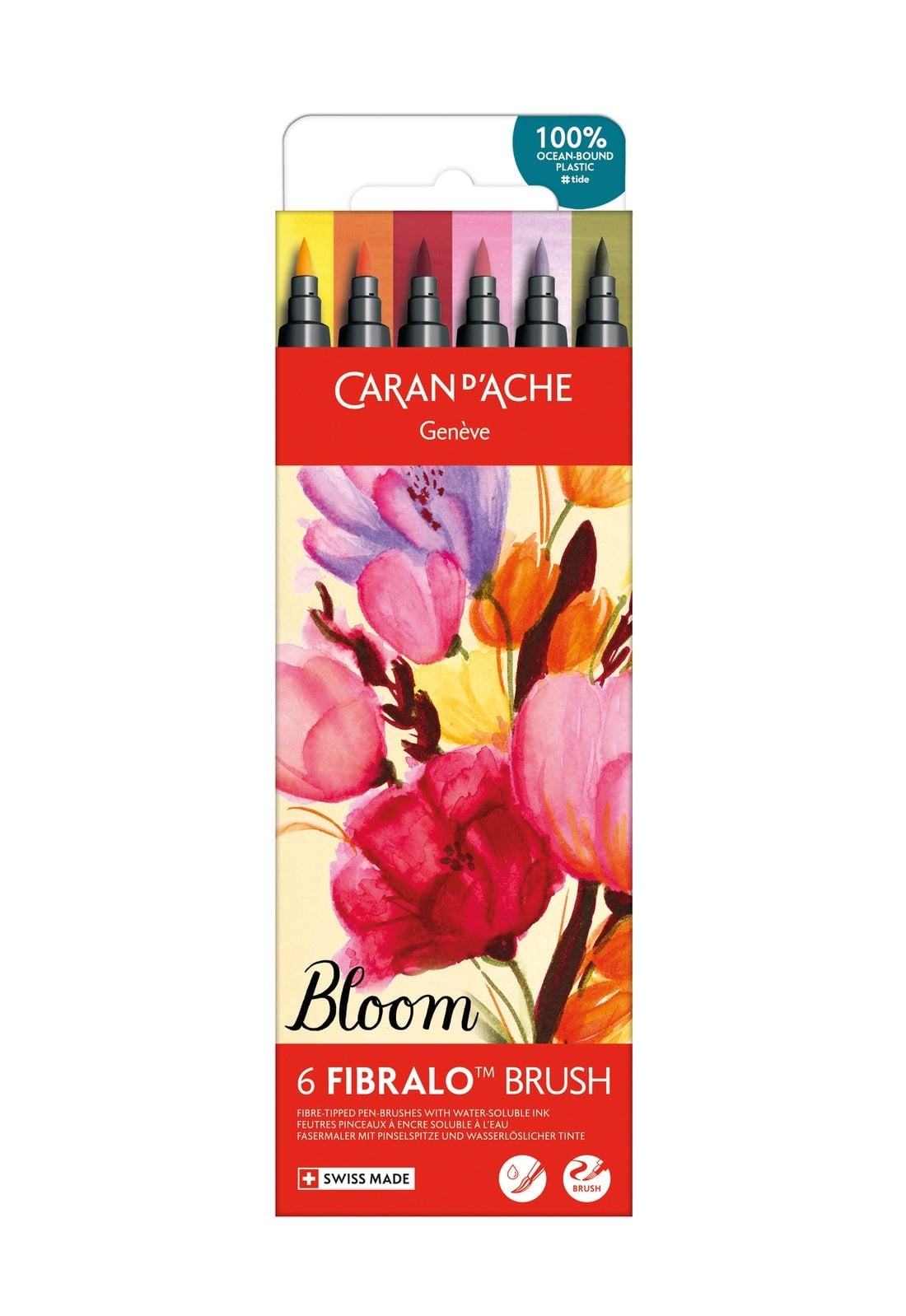 Caran d'Ache Fibralo™ Brush Bloom 6'Lı Keçeli Kalem Seti 186-805
